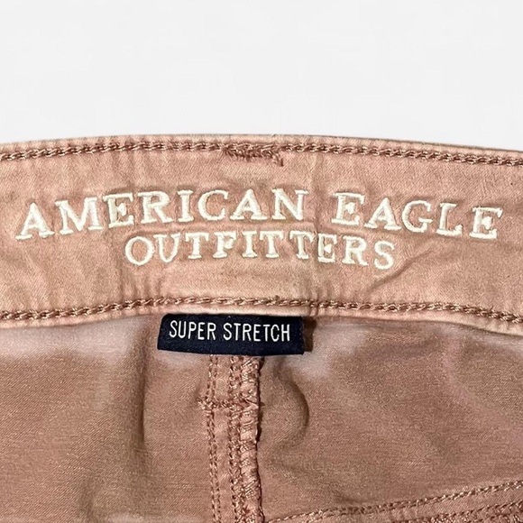 🦅 American Eagle Outfitters Jeggings~Women’s Sz 2 Reg~Rose/Pale Pink~Low-Rise - Picture 7 of 8